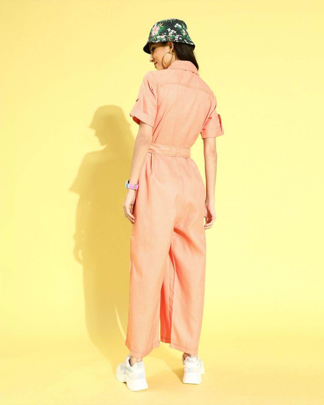 Shop Women's Orange Jumpsuit-Back