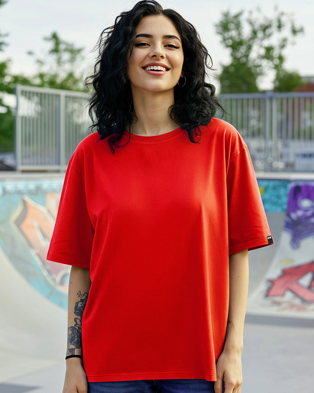 Buy Women's Orange Oversized T-shirt Online at Bewakoof