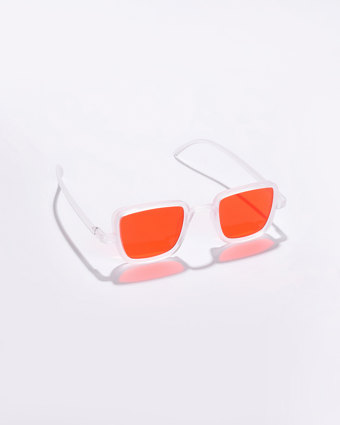 Shop Women's Orange Square UV Protected Lens Sunglasses-Back