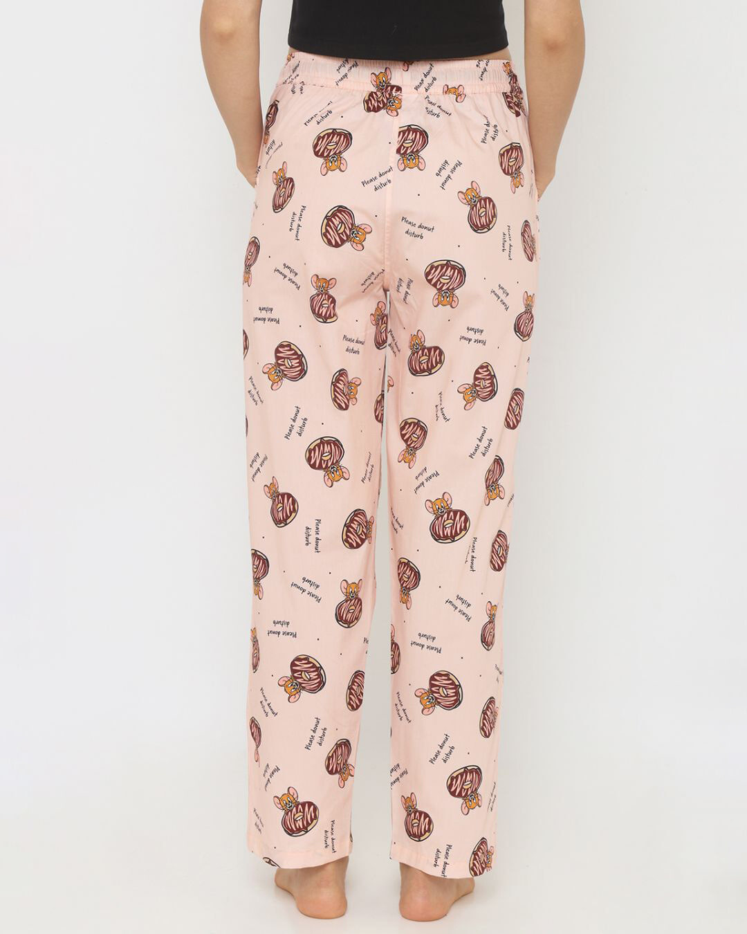 Shop Women's Orange Regular Fit Printed Pyjamas-Back