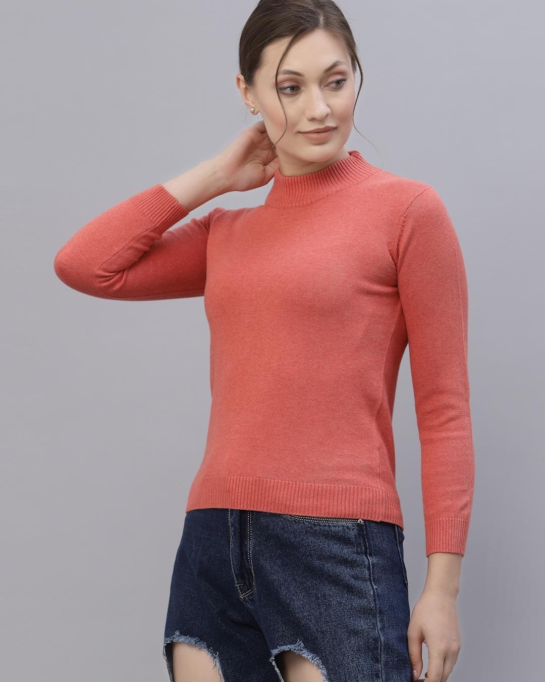 Shop Women's Orange Sweatshirt-Back