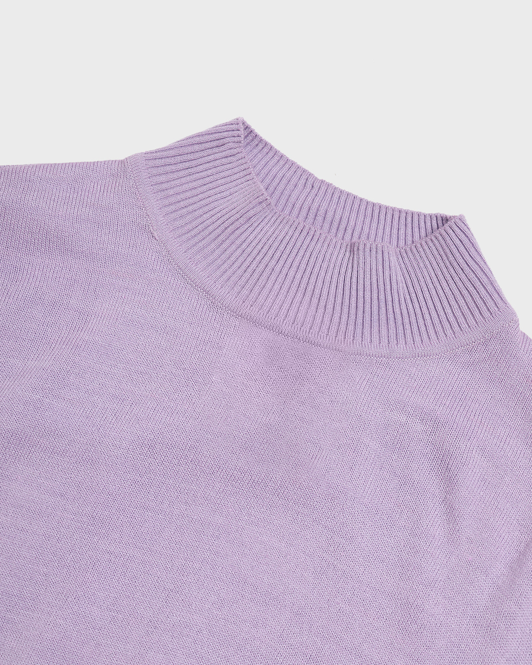 Buy Women's Pastel Lilac High Neck Oversized Crop Sweater Online