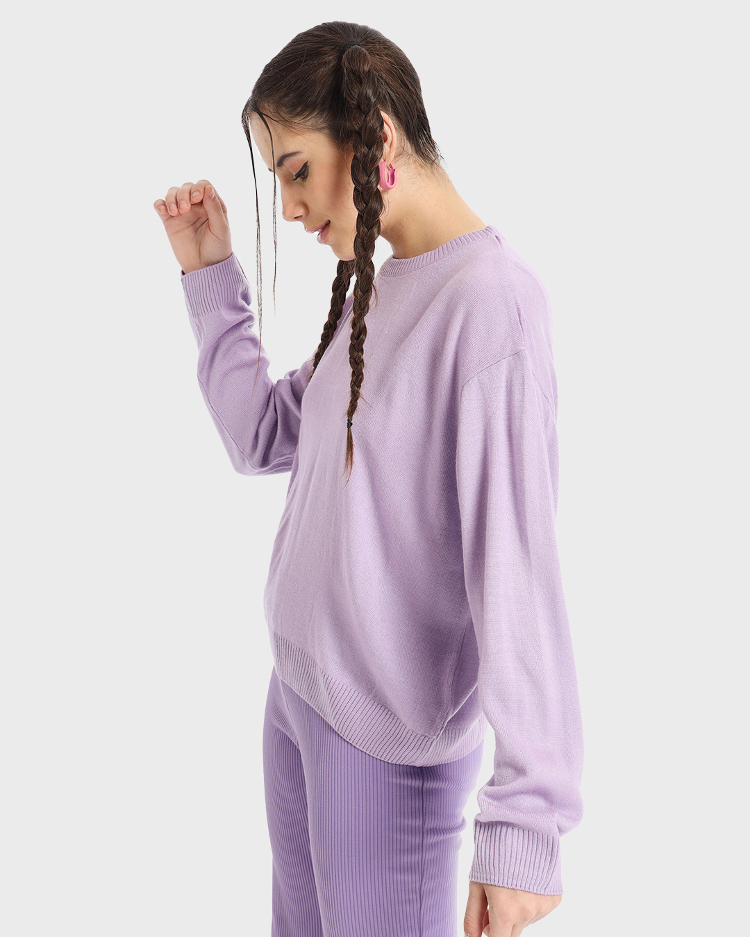 Shop Women's Lilac Sweater-Back