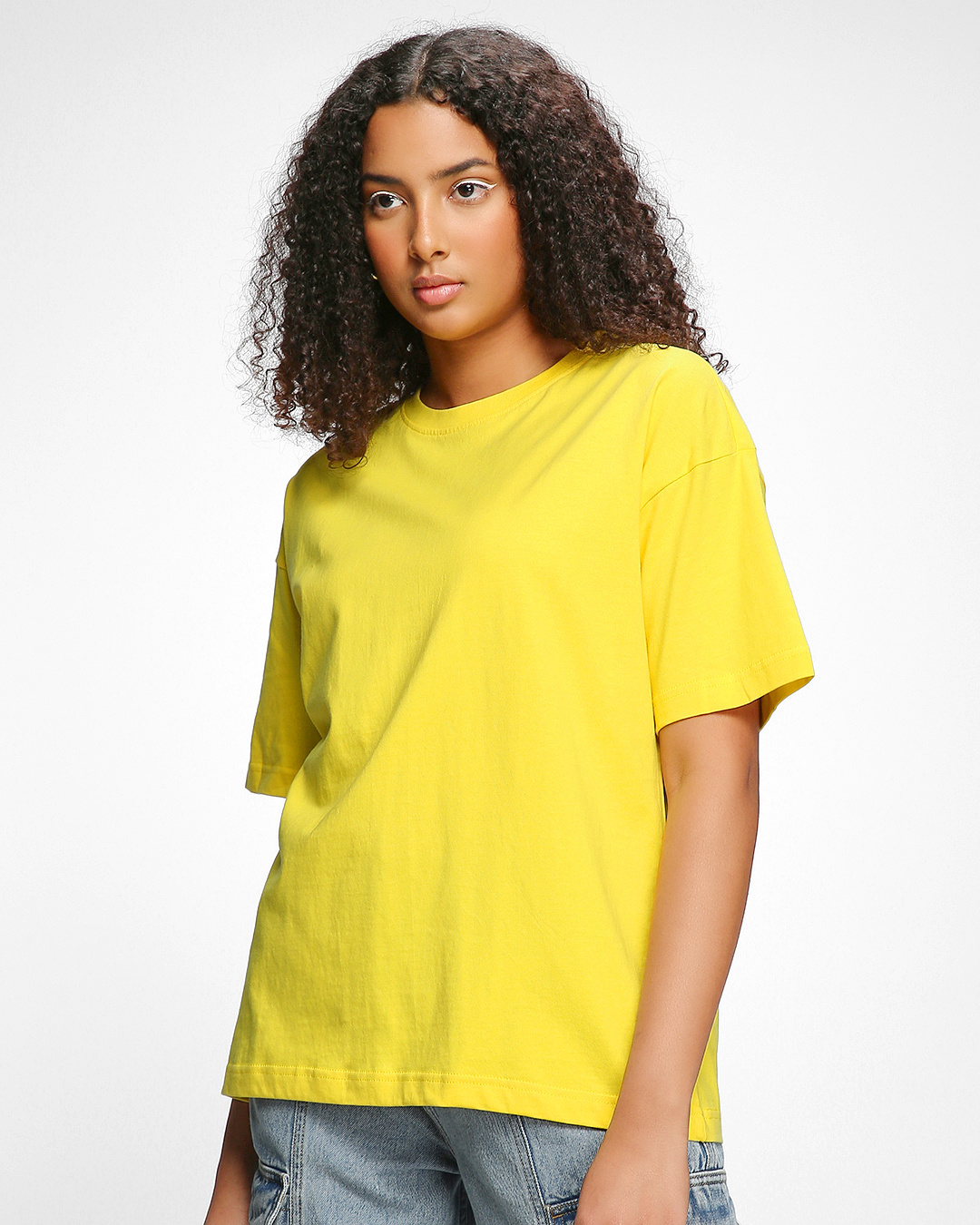 Shop Women's Pineapple Yellow Oversized T-shirt-Back