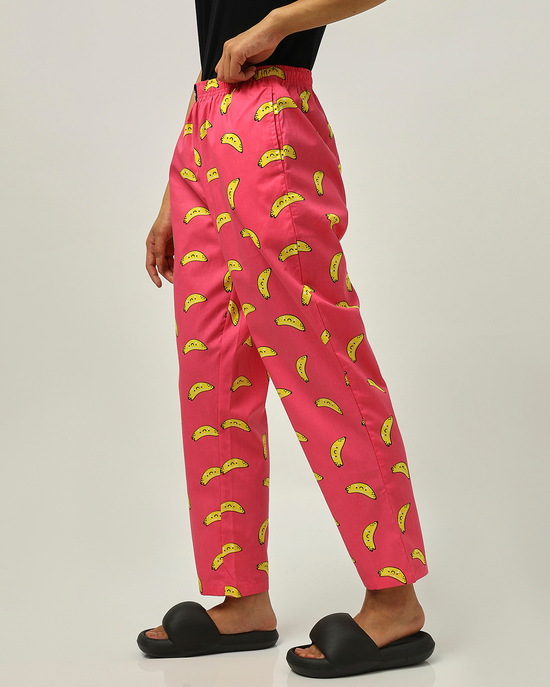 Shop Women's Pink All Over Printed Pyjamas-Back