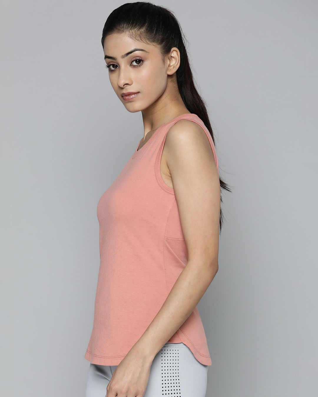 Shop Women's Pink Back Cutout Slim Fit T-shirt-Back