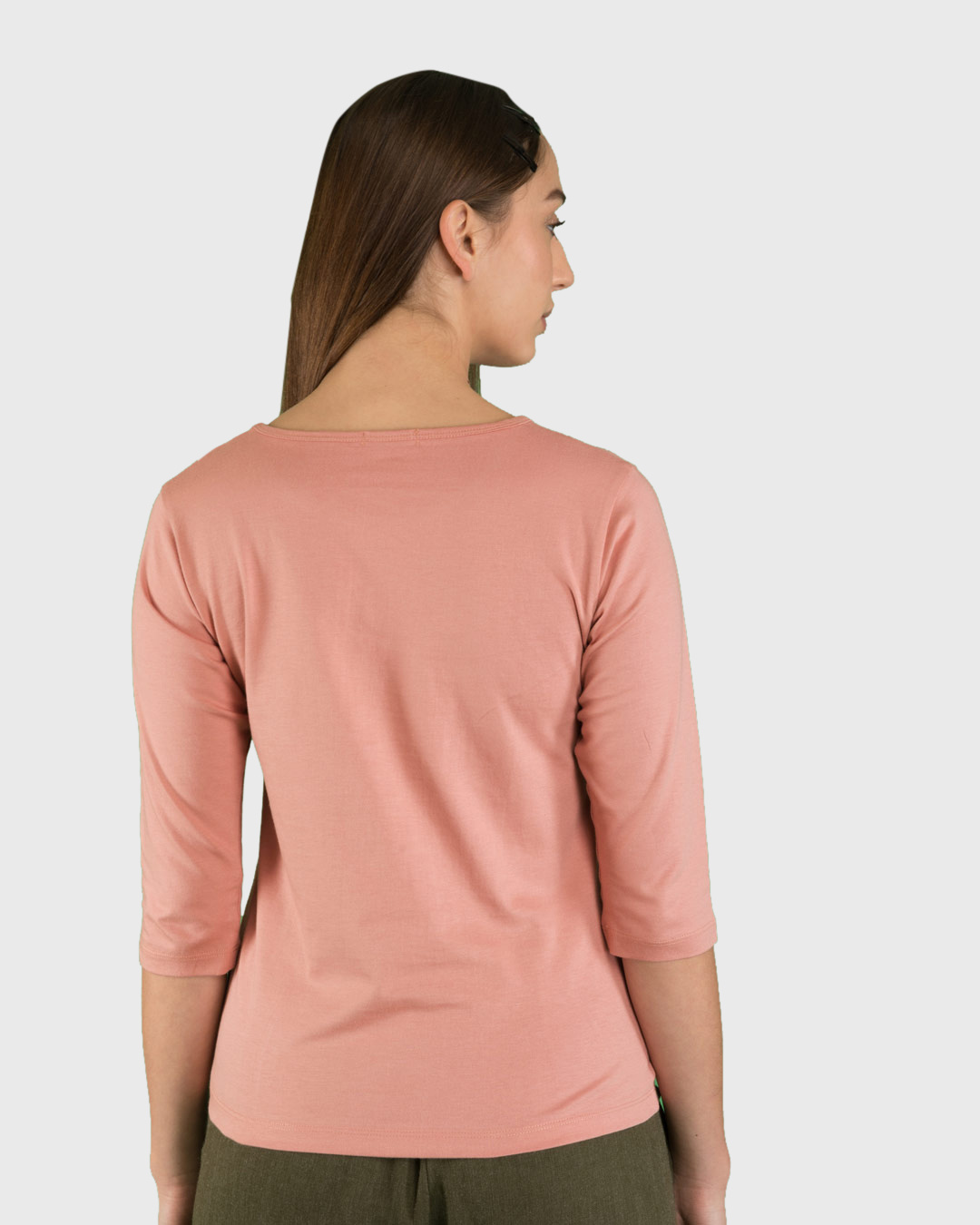 Shop Women's Pink Bella Tokyo Graphic Printed 3/4 Sleeve Slim Fit T-shirt-Back