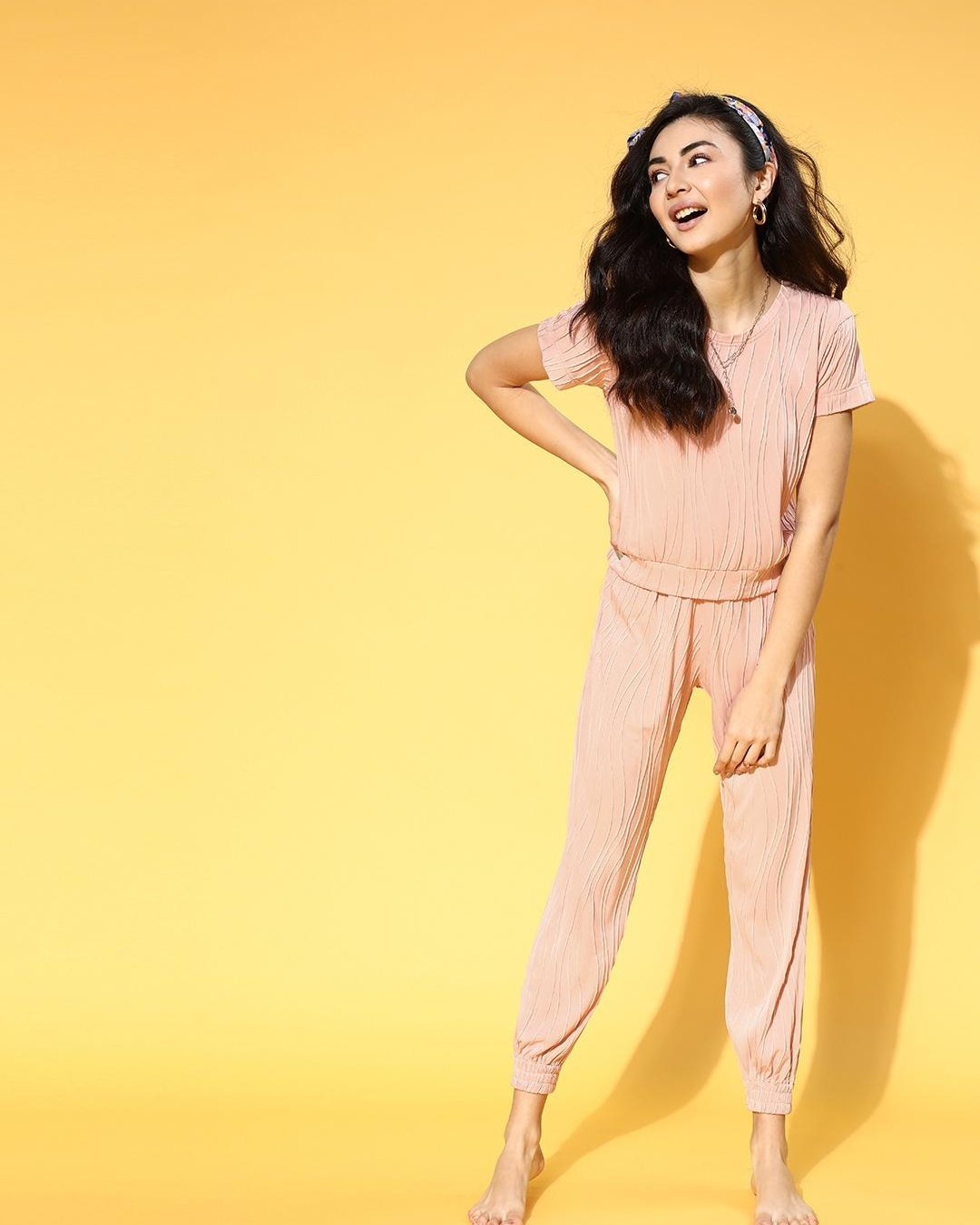 Womens Hot Pink & Peach Regular Co-ords main image 0