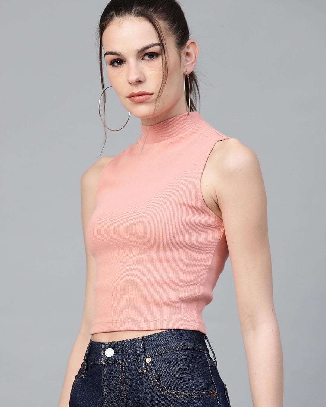 Shop Women's Pink Crop Top-Back