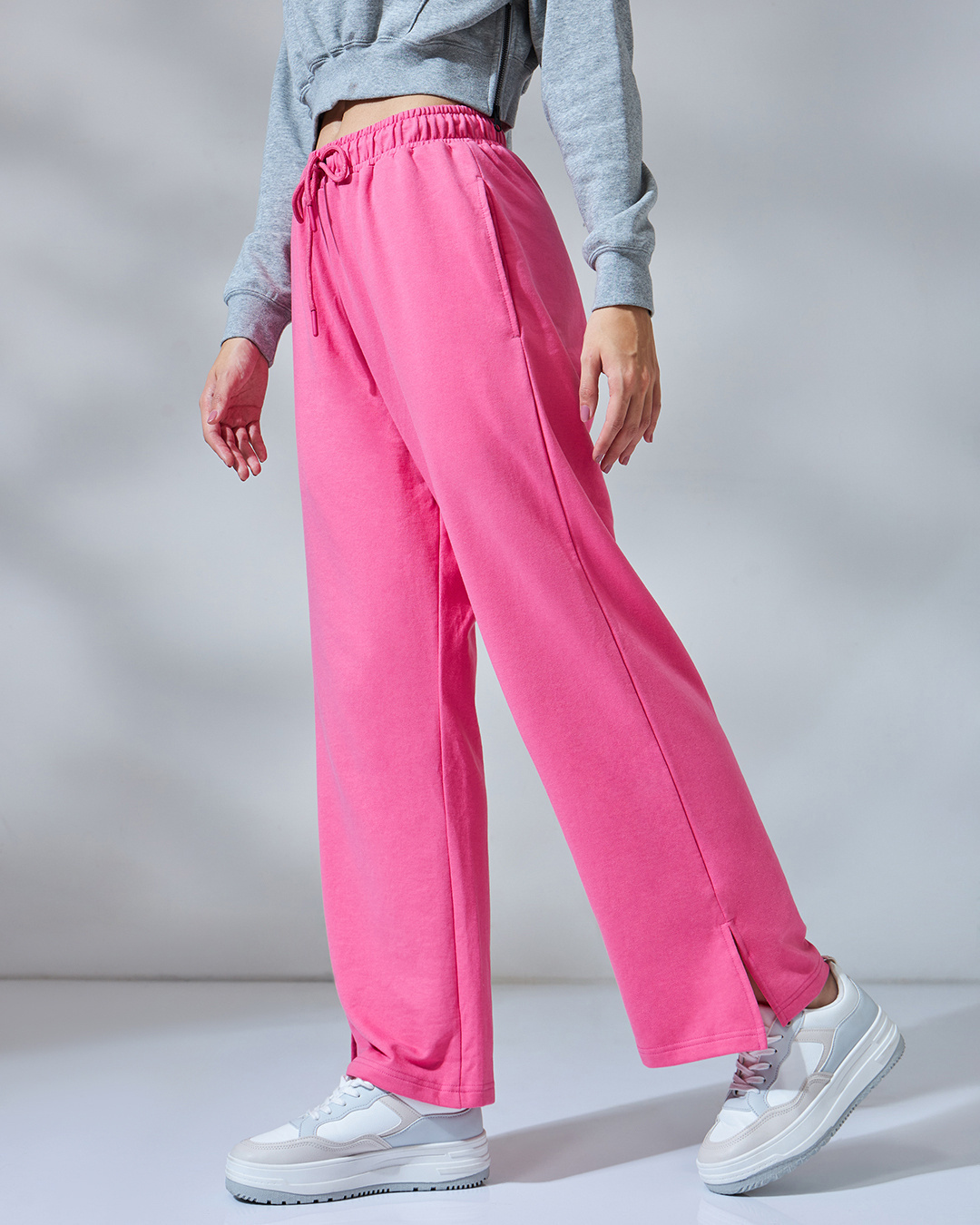 Shop Women's Pink Trackpants-Back