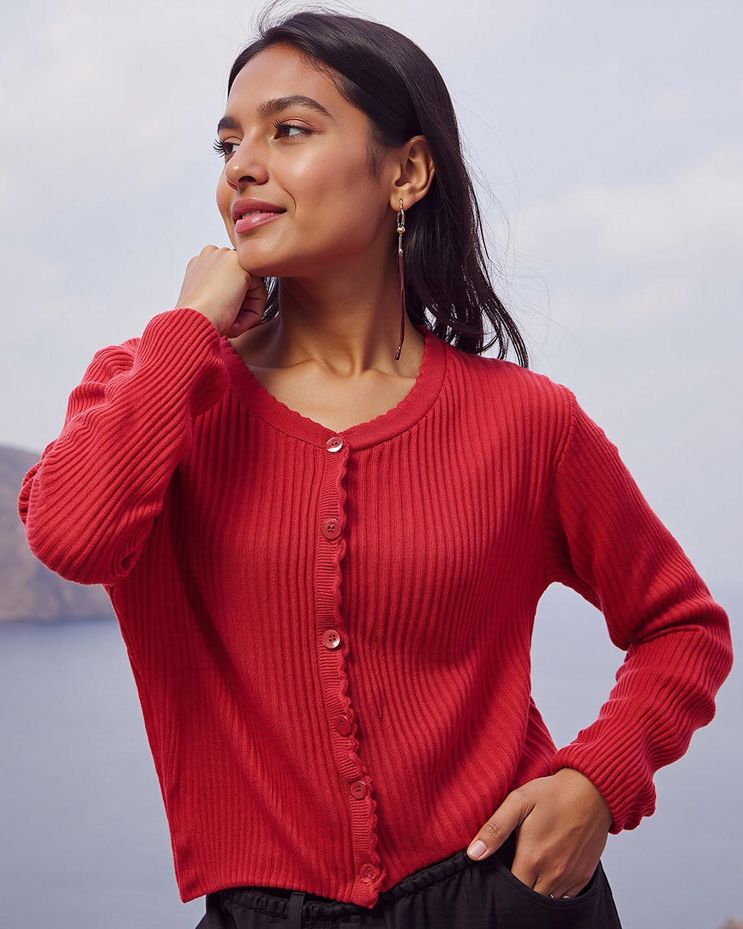 Buy Women's Pink Flatknit Sweater Online at Bewakoof