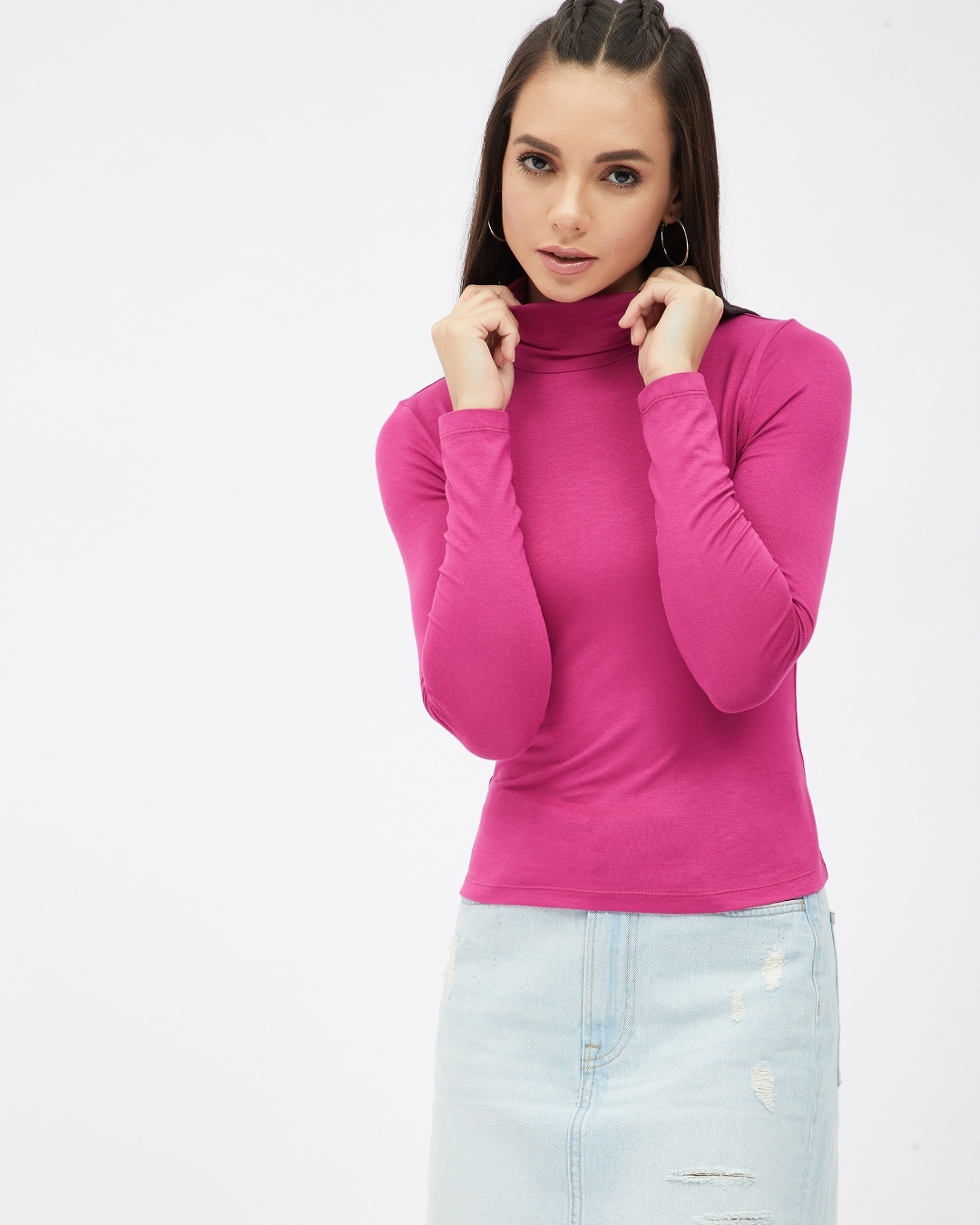 Shop Women's Pink Full Sleeve Top-Back