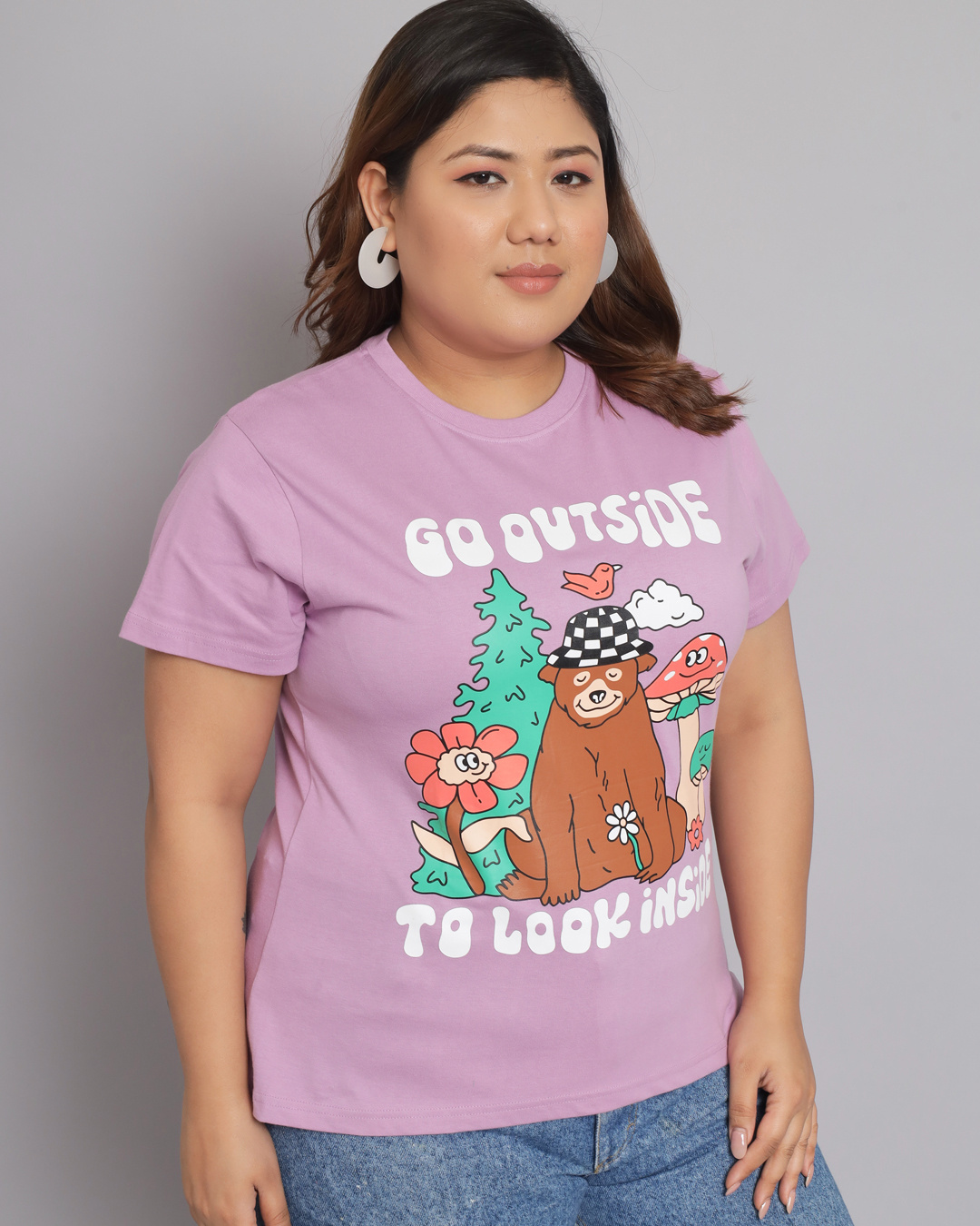Pink Typography Print T-Shirt main image 1