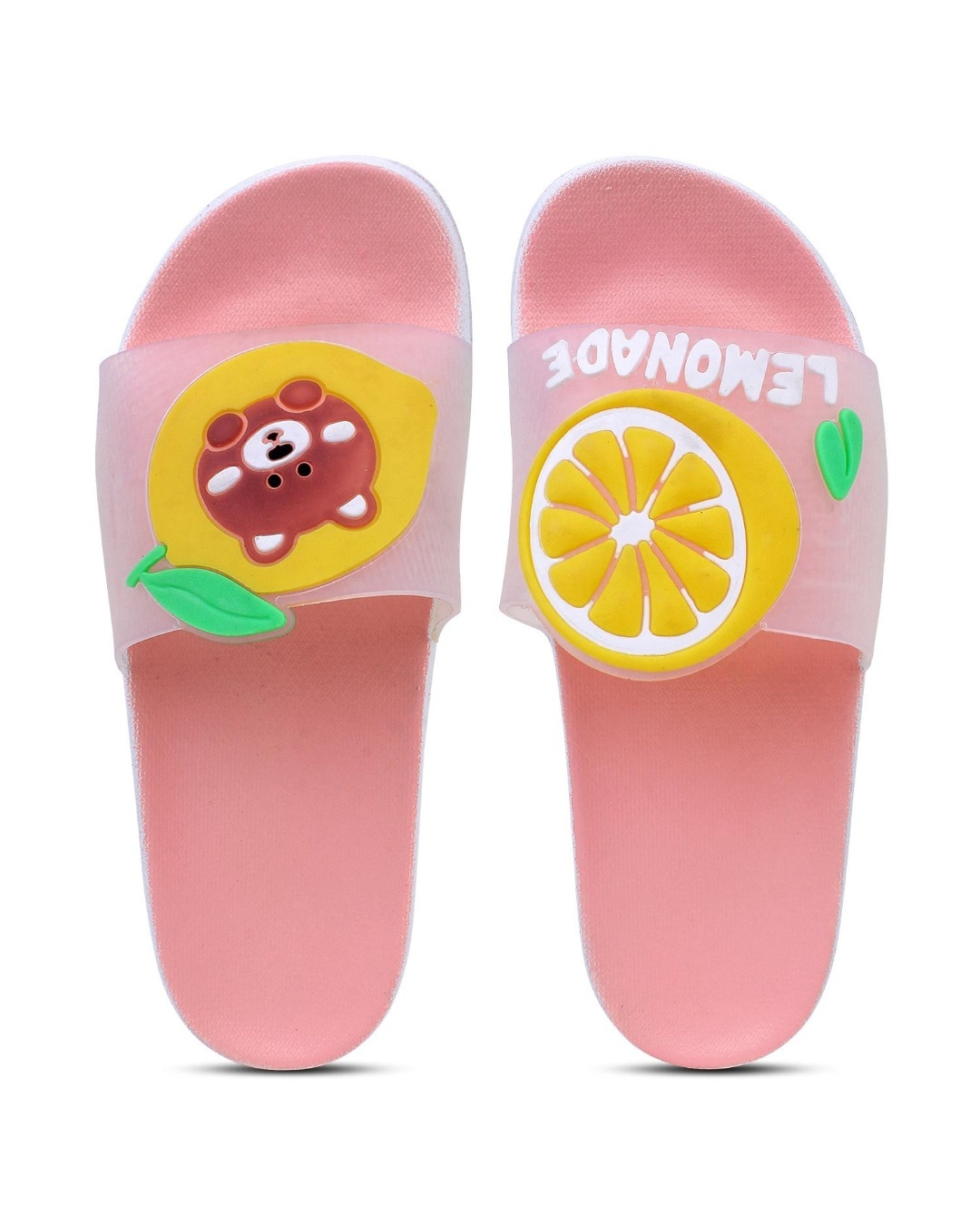 Shop Women's Pink Lemon Sliders-Back