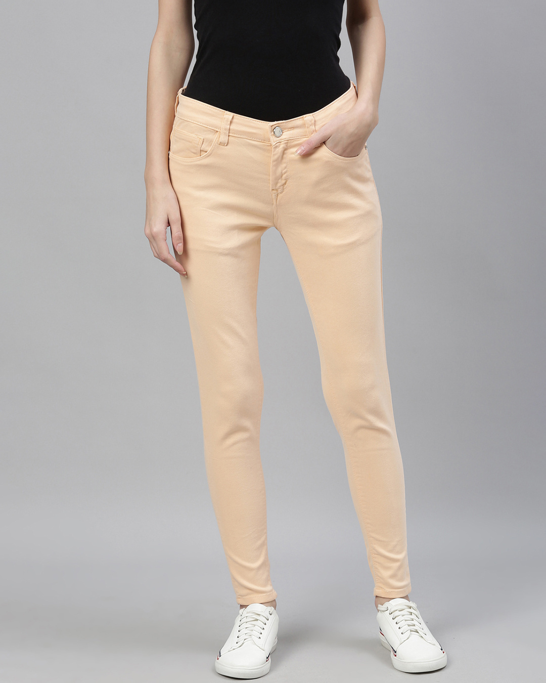 Buy Women's Pink Low Rise Skinny Fit Jeans for Women Pink Online at ...