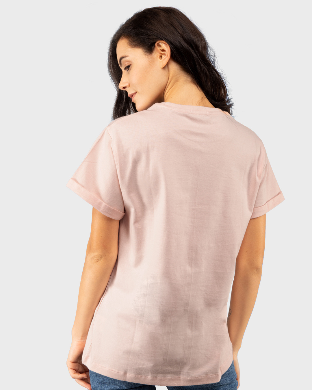 Shop Women's Pink Not Today Tomorrow Typography Boyfriend T-shirt-Back