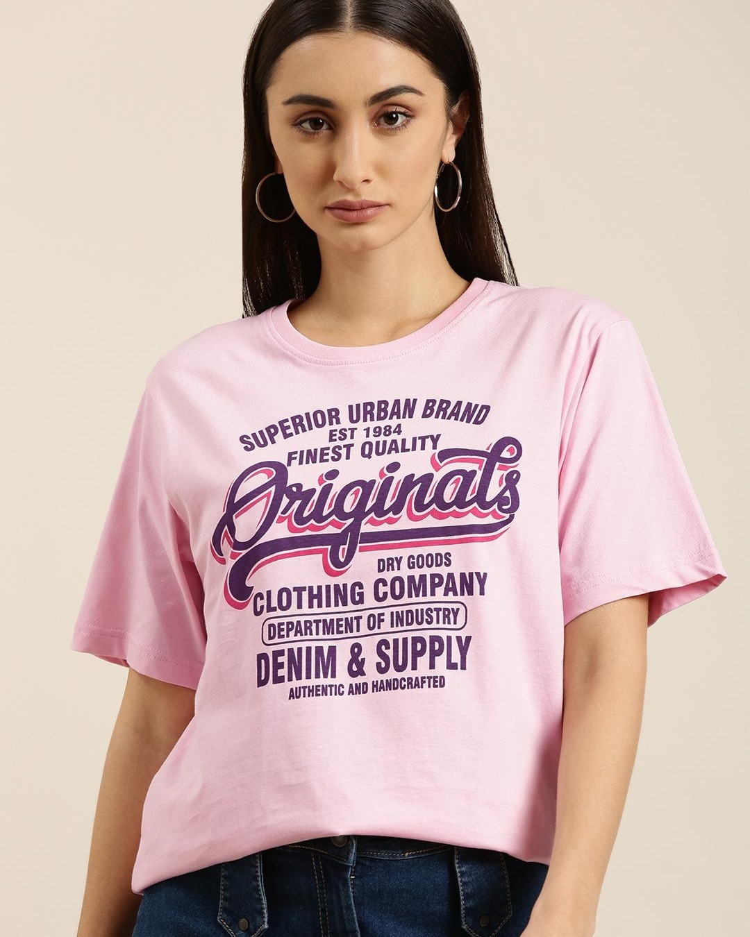 Woman'S Tshirt With Big Logo- Pink main image 0