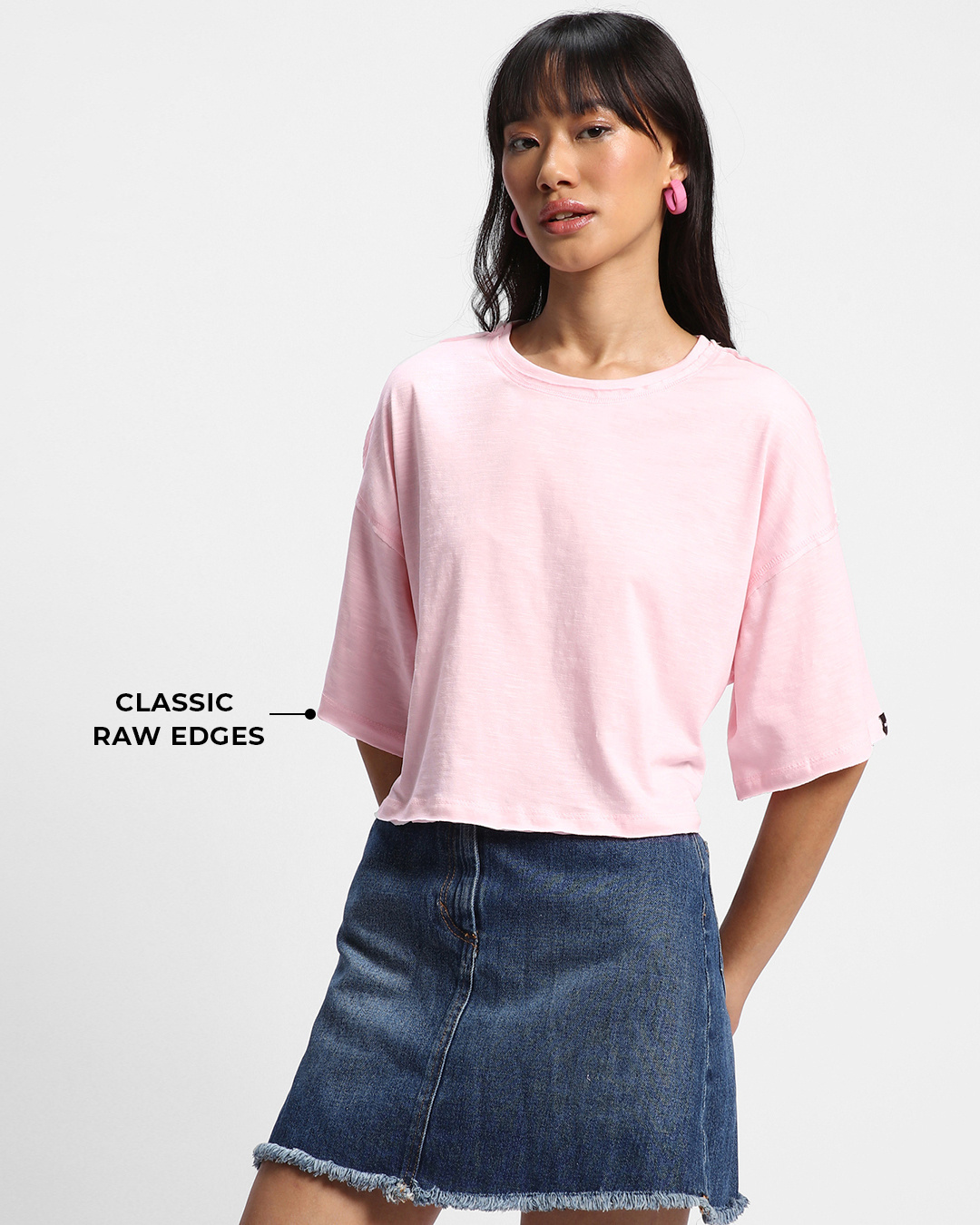 Shop Women's Pink Oversized Short Top-Back