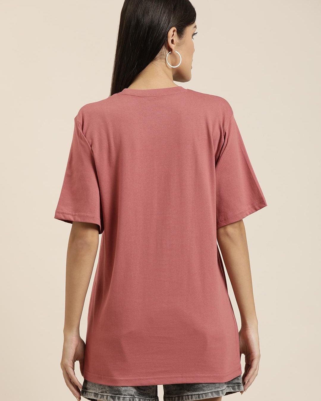 Buy Women's Pink Oversized Tshirt Online at Bewakoof