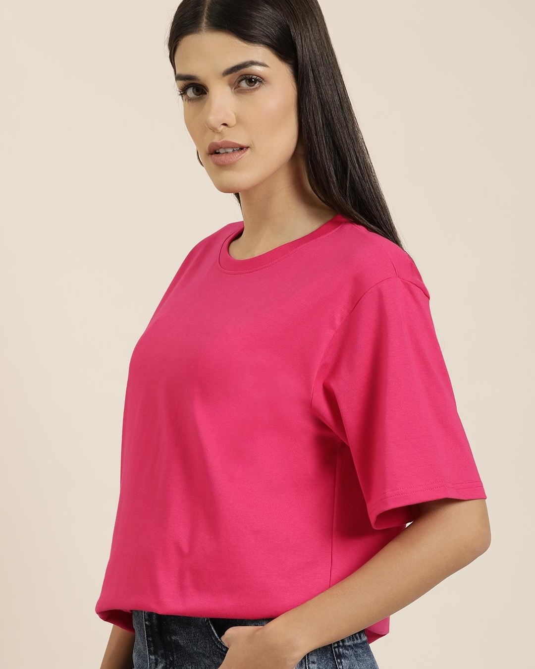 Buy Women S Pink Oversized T Shirt For Women Pink Online At Bewakoof