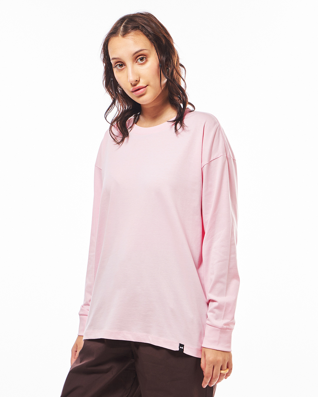 Shop Women's Pink Oversized T-shirt-Back