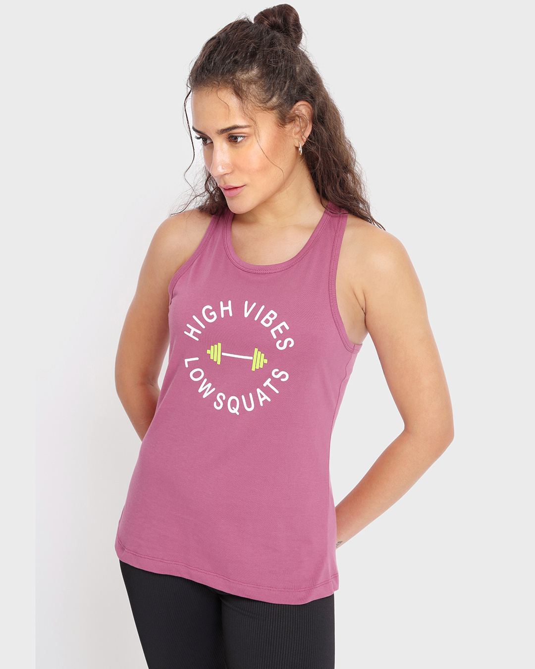 Shop Women's Pink Racerback Athleisure Vest-Back