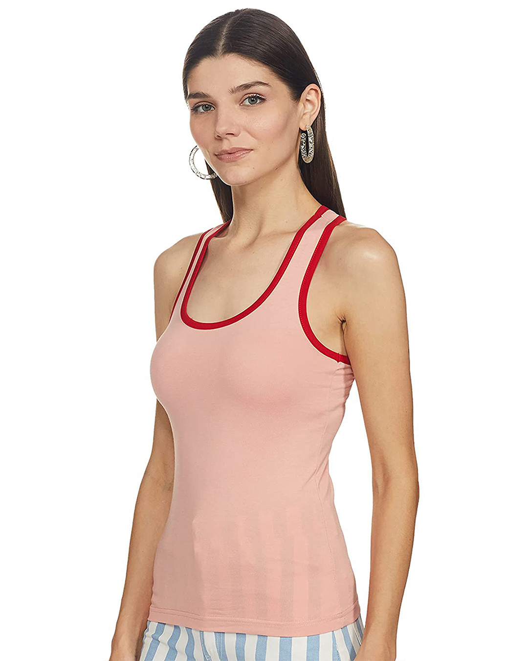 Shop Pack of 2 Women's Pink & Red Tank Top-Back