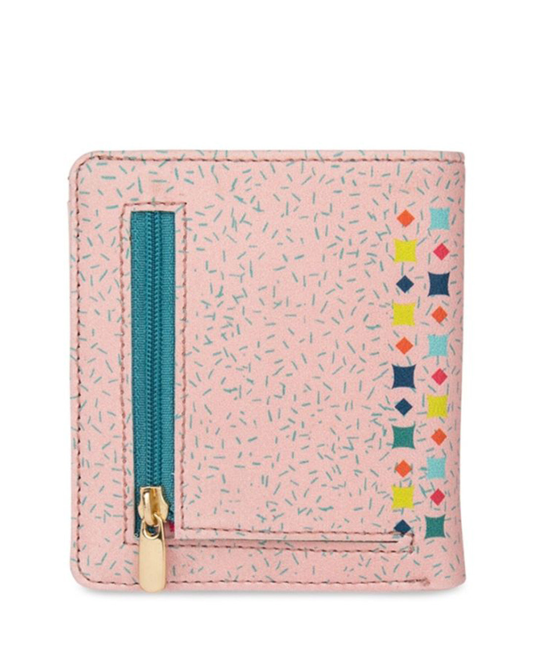 Shop Women's Pink Roar Louder Snap Button Wallet-Back