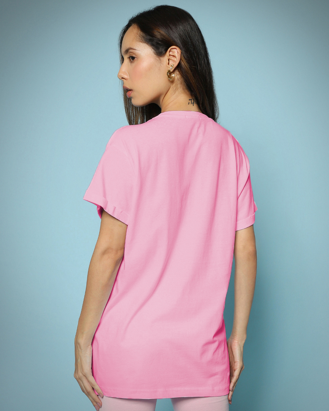 Shop Women's Pink Savage Certified Graphic Printed Boyfriend T-shirt-Back