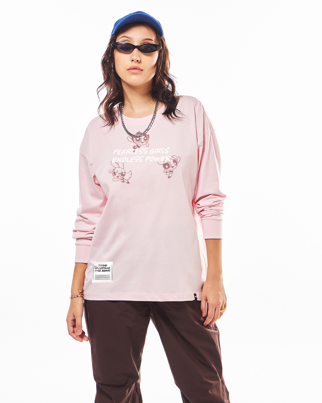 Shop Women's Pink Save the Day Graphic Printed Oversized T-shirt-Back