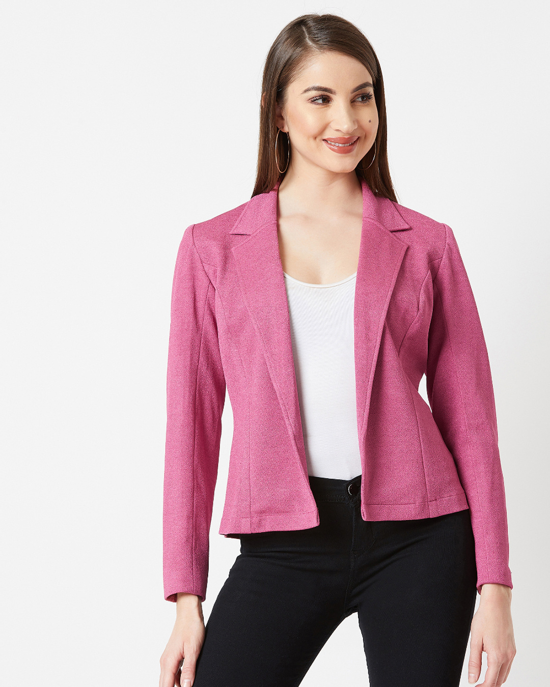 Buy Women's Pink Polyester Jacket for Women Pink Online at Bewakoof