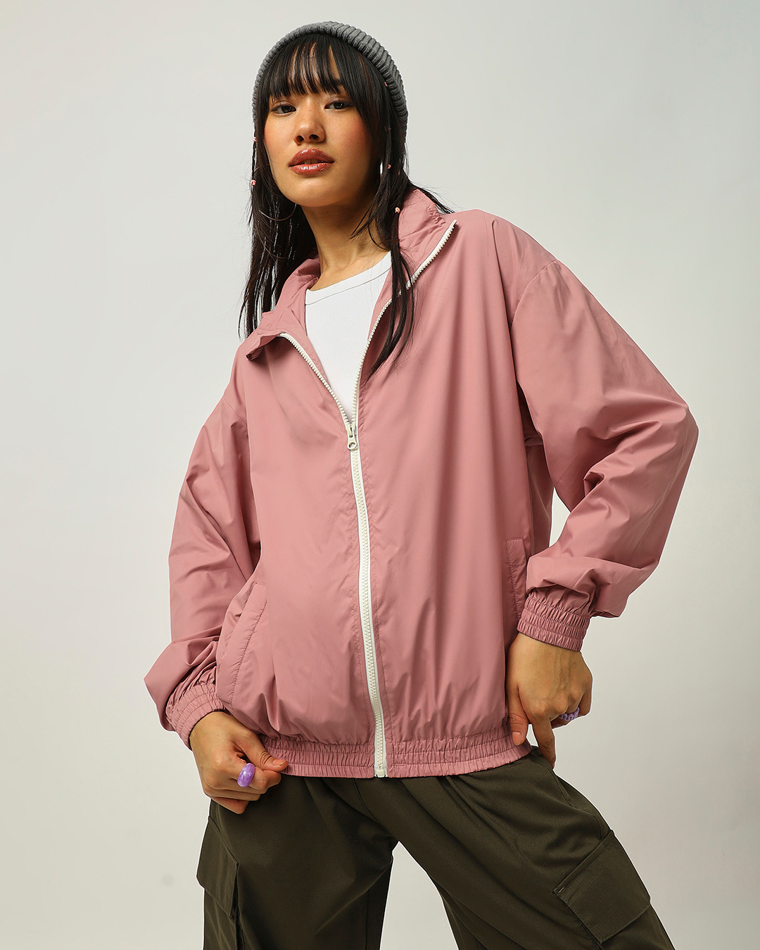 Polyester Light Pink Ladies Winter Jacket, Size: Large, Women at Rs 380 in  Baheri