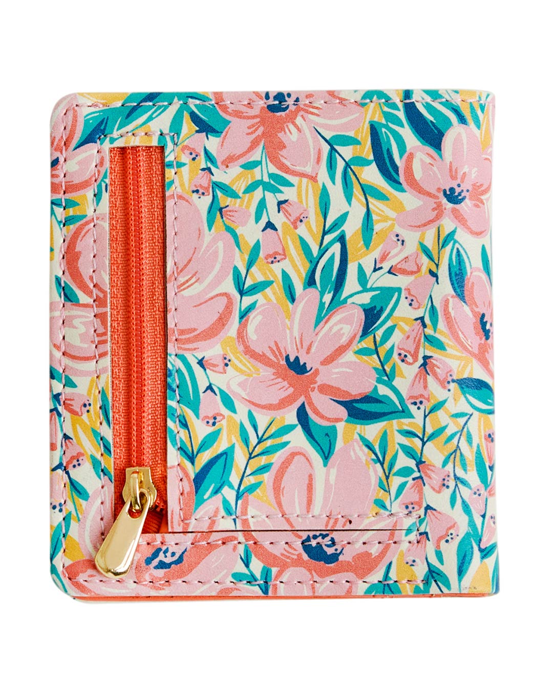 Shop Women's Pink Spring Floral Mini Wallet-Back
