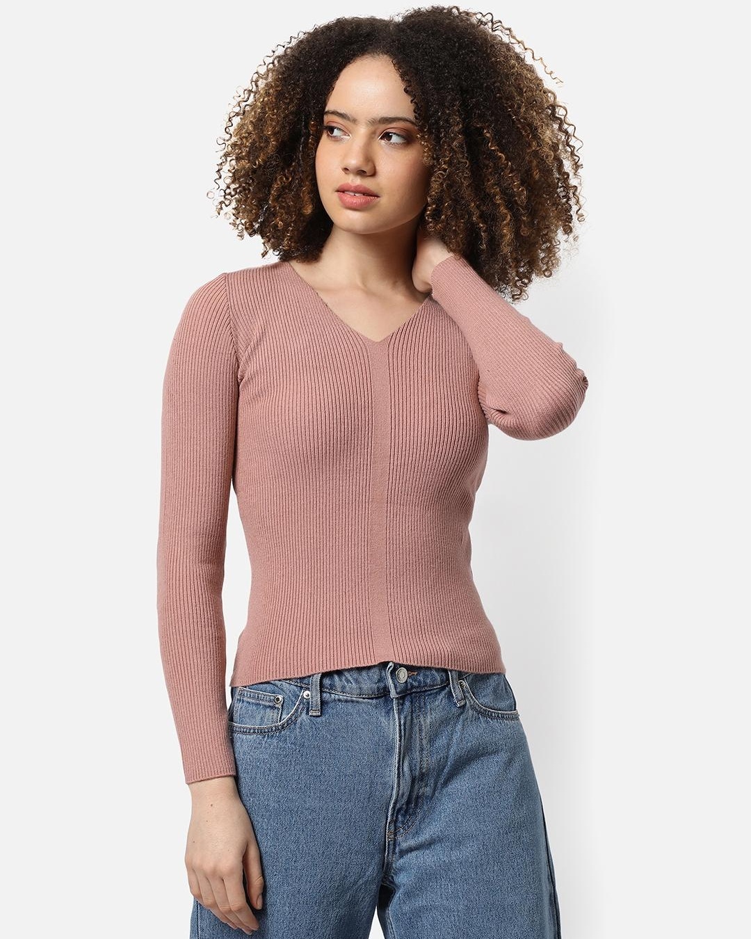 Buy Women's Pink Sweater Online at Bewakoof