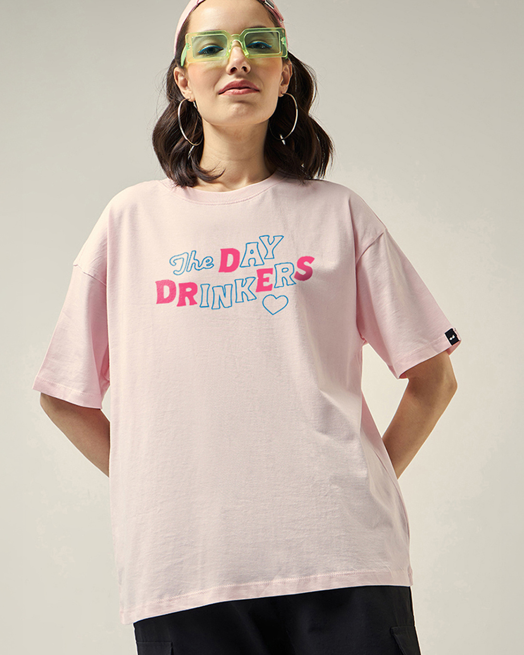 Shop Women's Pink The Doom Generation Graphic Printed Oversized T-shirt-Back