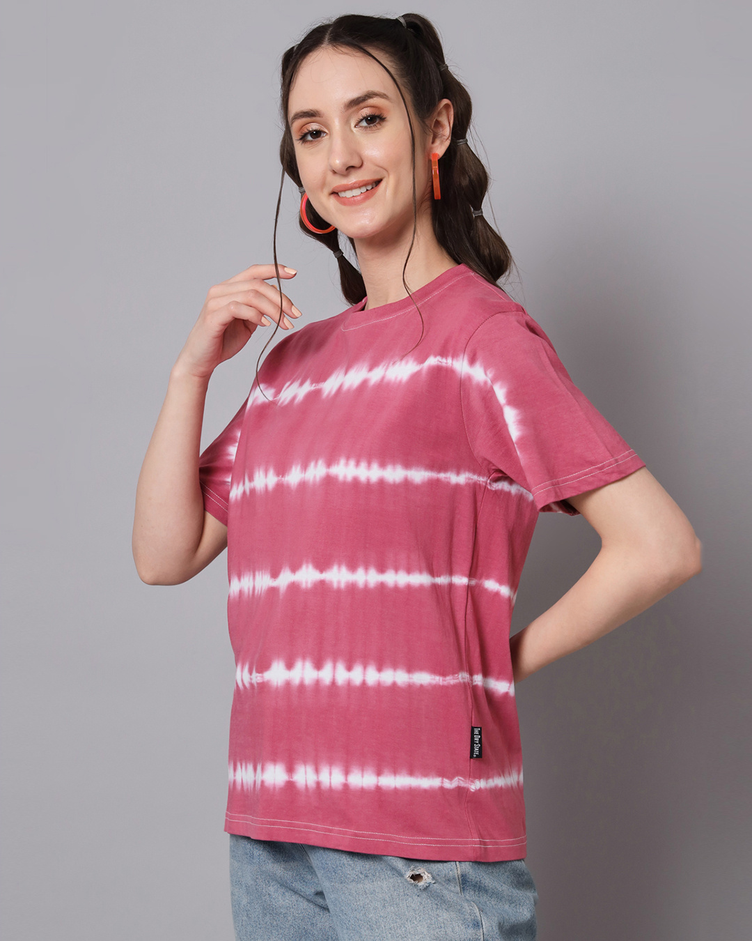 Buy Womens Pink Tie And Dye Oversized T Shirt Online At Bewakoof 4035