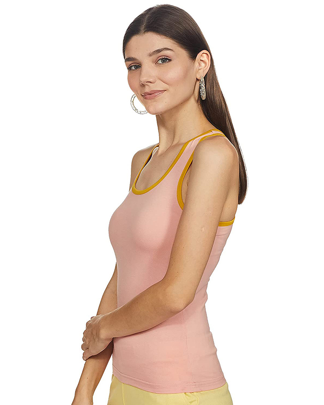 Shop Pack of 2 Women's Pink & Yellow Tank Top-Back