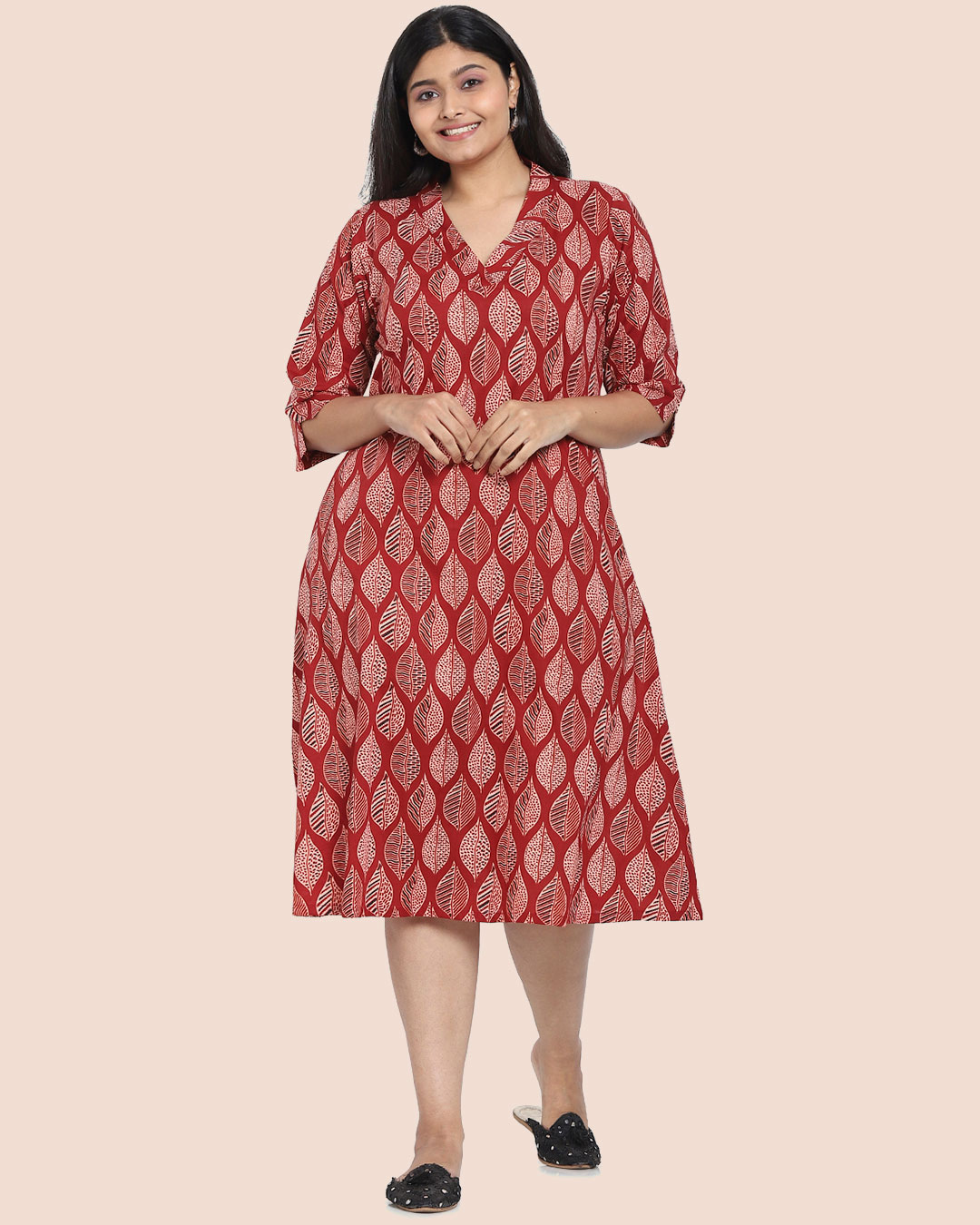 Shop Women's Printed Curvy Kurti Dress-Back