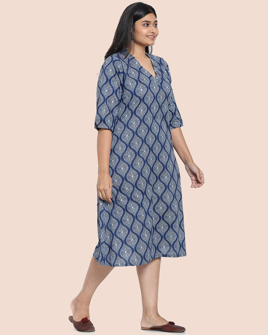 Shop Women's Printed Curvy Kurti Dress-Back