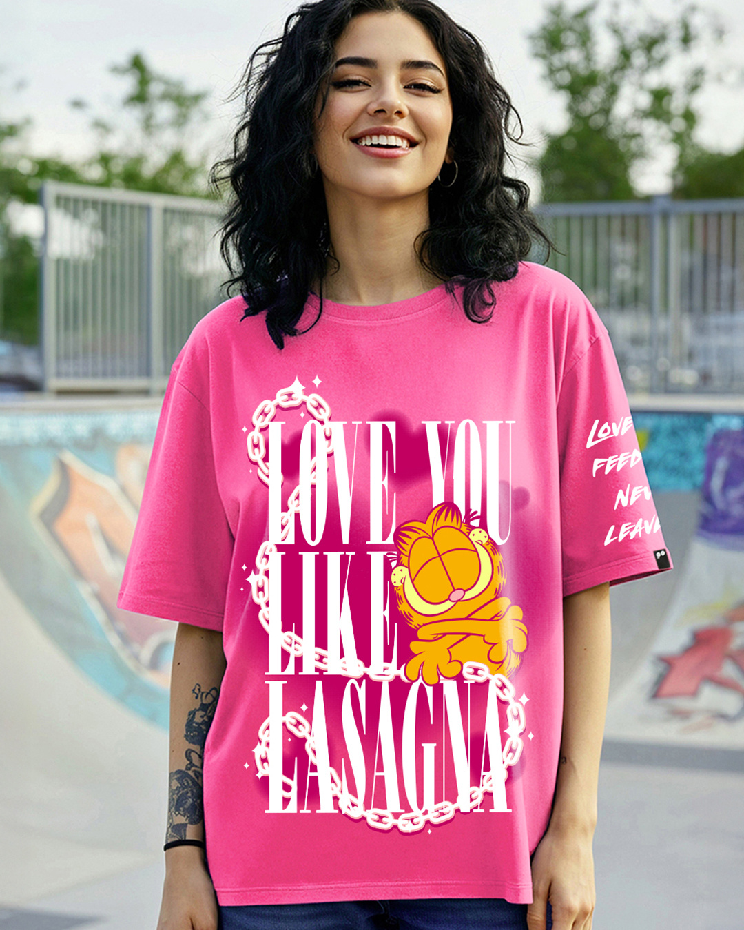 Love Me Till I'm Bones Tee - Washed Pink