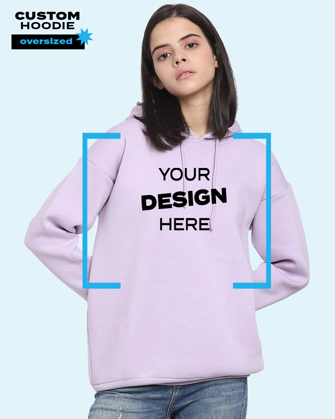 Buy Women's Purple Customizable Oversized Hoodies Online at Bewakoof