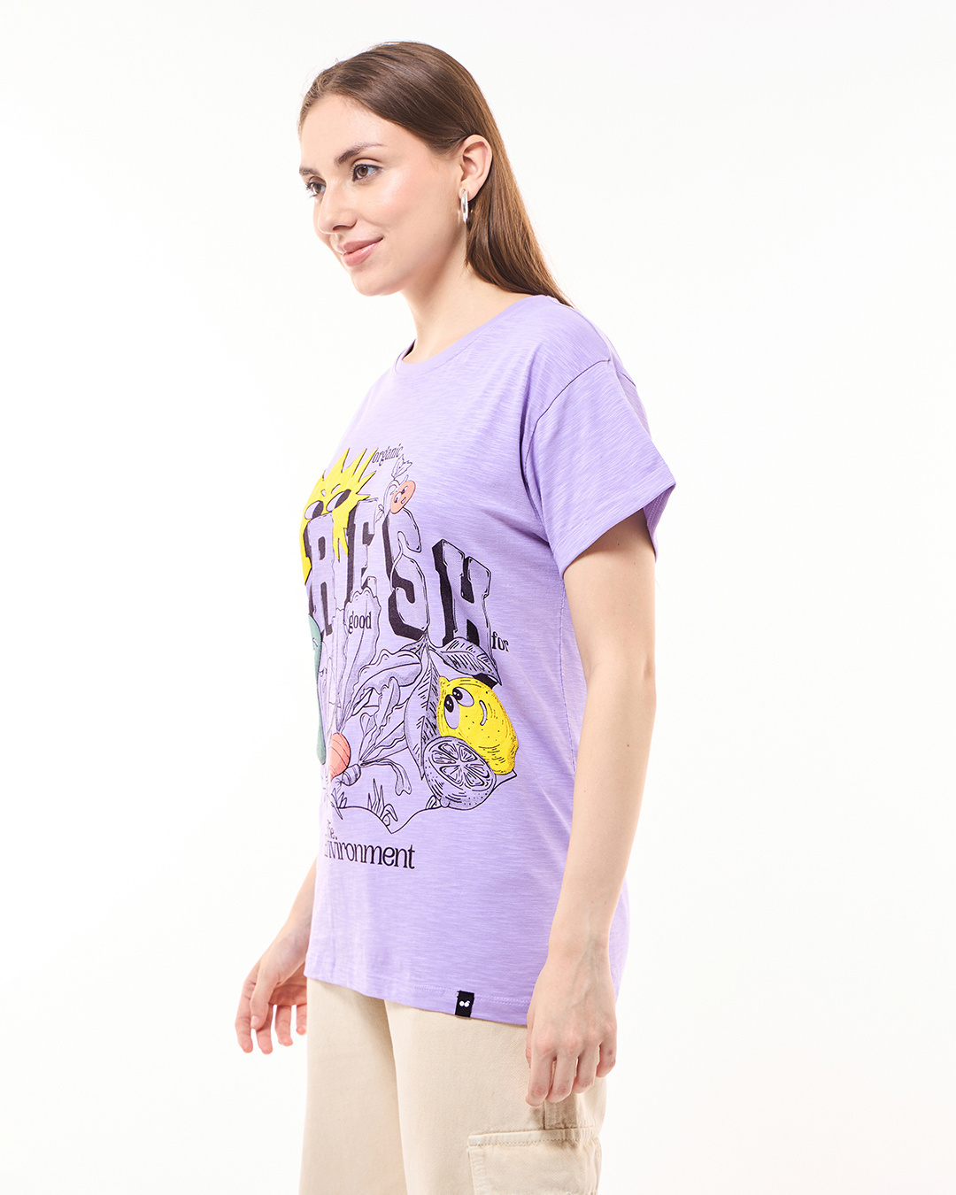 Shop Women's Purple Goodness of Fresh Graphic Printed Boyfriend T-shirt-Back