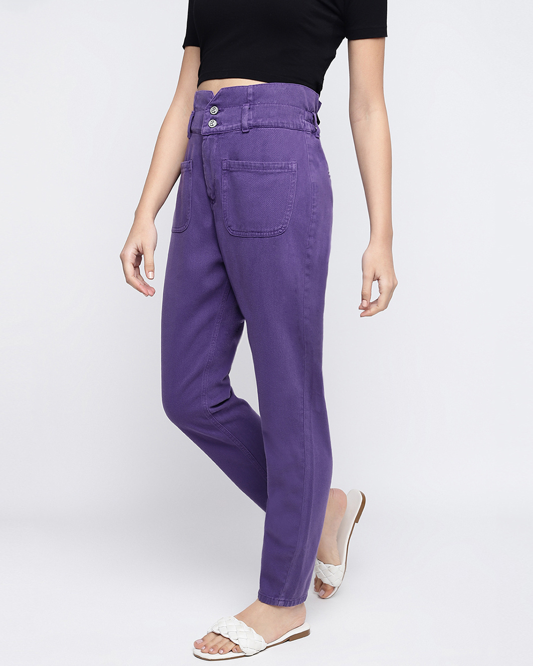 Shop Women's Purple Jeans-Back