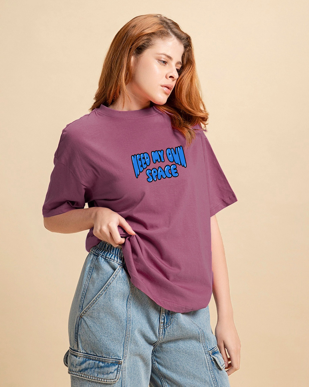 Buy Women's Purple Chicago Printed Oversized T-shirt Online at Bewakoof