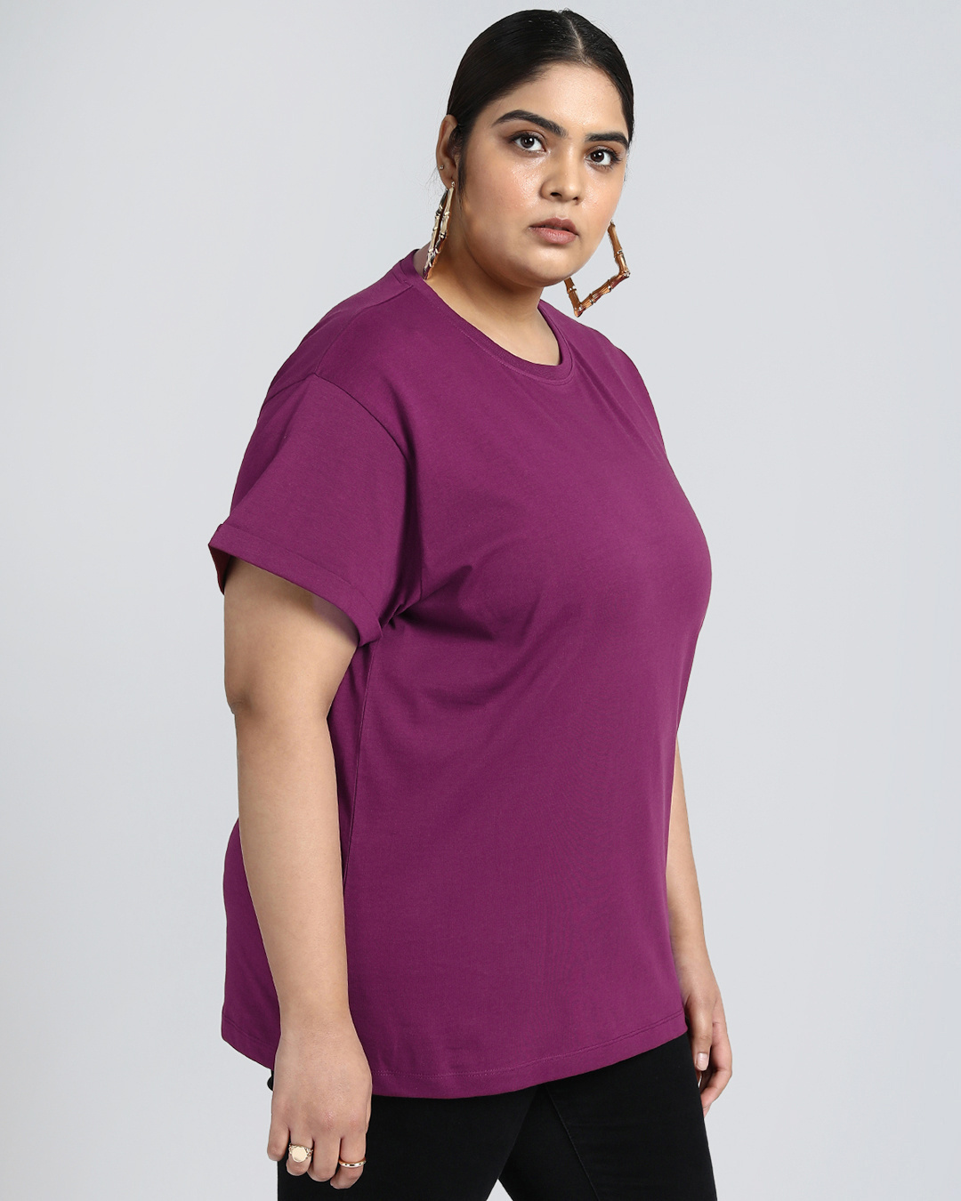 Shop Women's Purple Not So Wine Plus Size T-shirt-Back