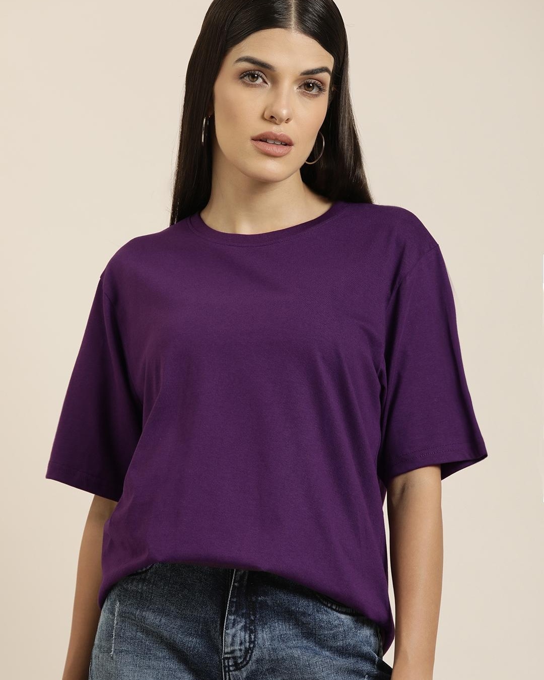 Buy Womens Purple Oversized T Shirt For Women Purple Online At Bewakoof 7139