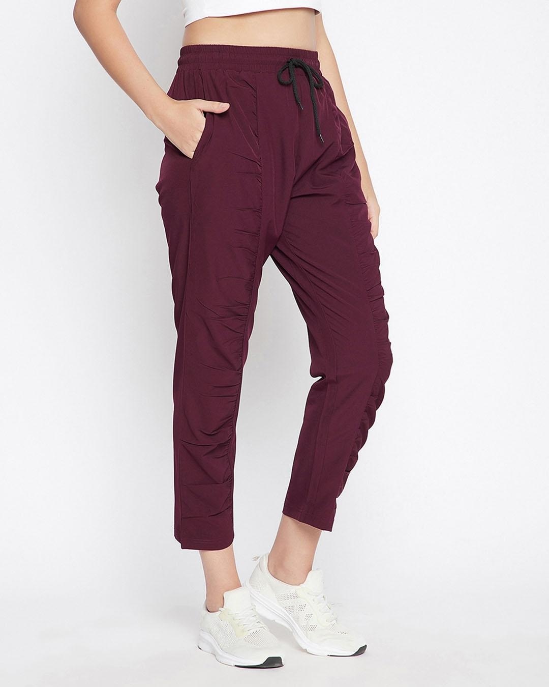 Shop Women's Purple Slim Fit Track Pant-Back
