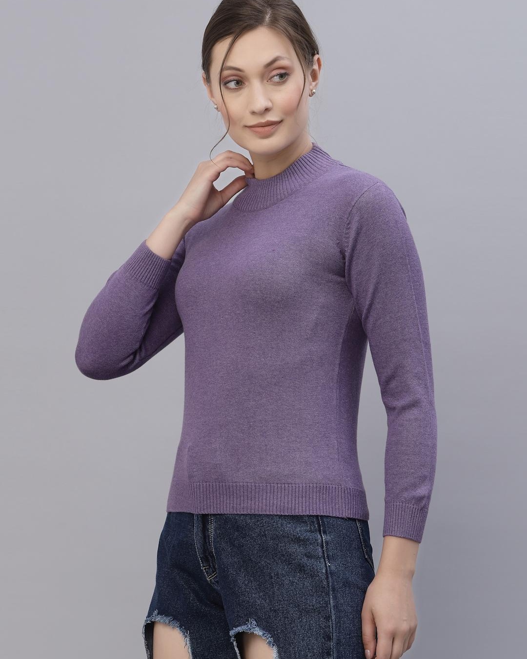 Shop Women's Purple Sweatshirt-Back