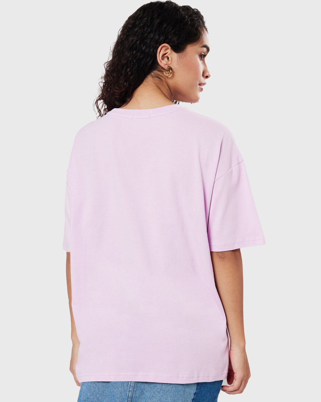 Shop Women's Purple The Ordinary Breaker Graphic Printed Oversized T-shirt-Back