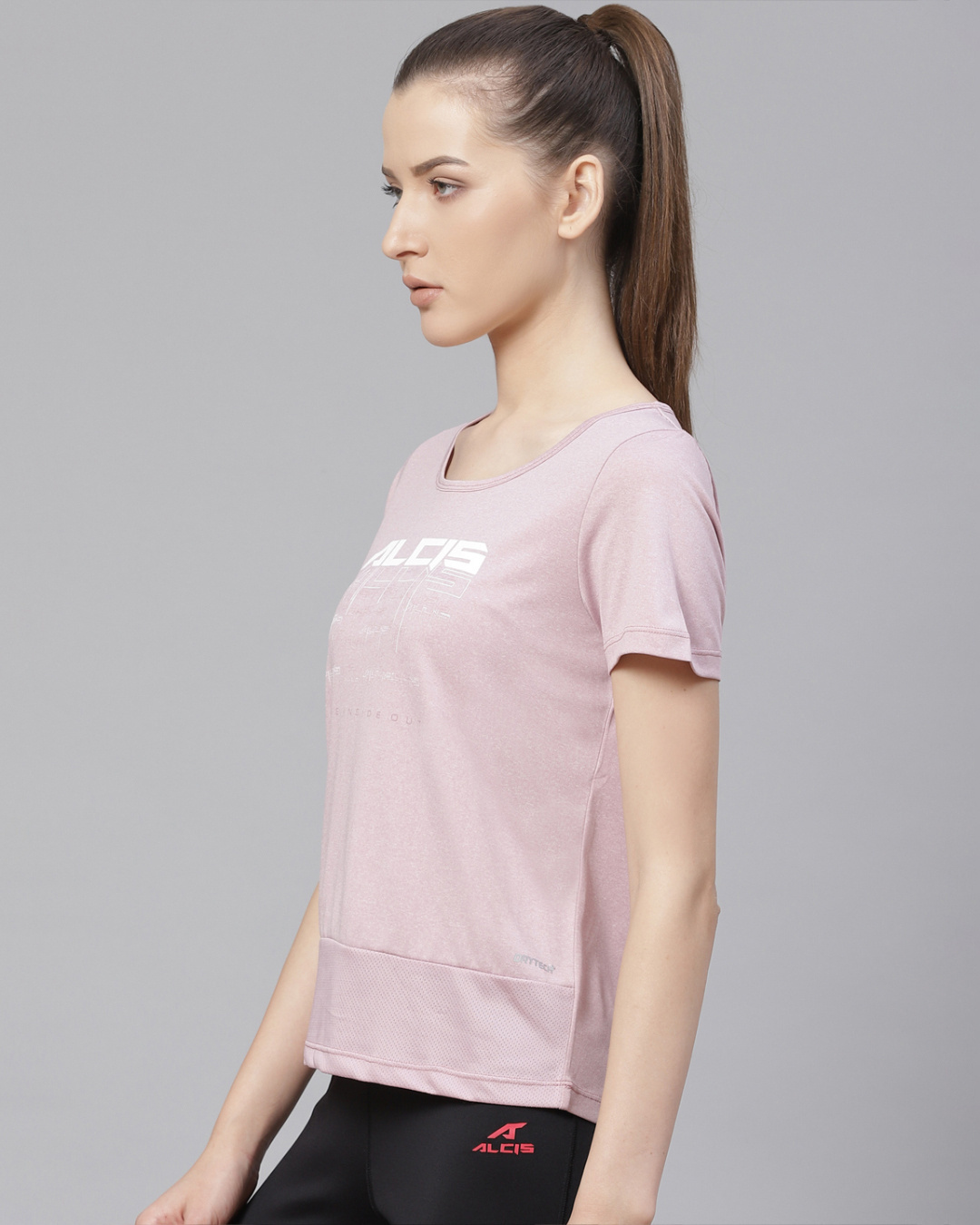 Shop Women's Purple Typography Slim Fit T-shirt-Back